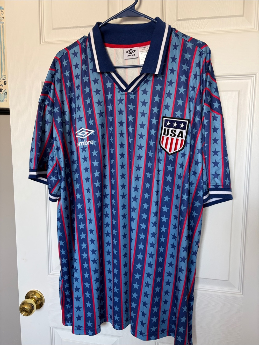 Umbro New Without Tags Blue and Red USA Star-Stripe Soccer Jersey World Cup